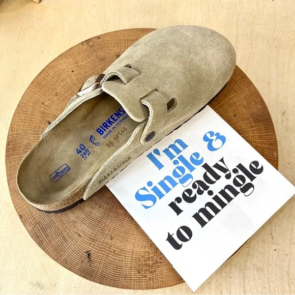 Birkenstock | SINGLE LEFT ONLY Boston Clog in Tan Suede Size 40/9- Replacement - Picture 9 of 12
